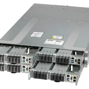 Servidor Supermicro SYS-212GT-HNF 2U GrandTwin com 4 Nós, 8x NVMe E1.S por Nó, Xeon 6, DDR5 até 4TB