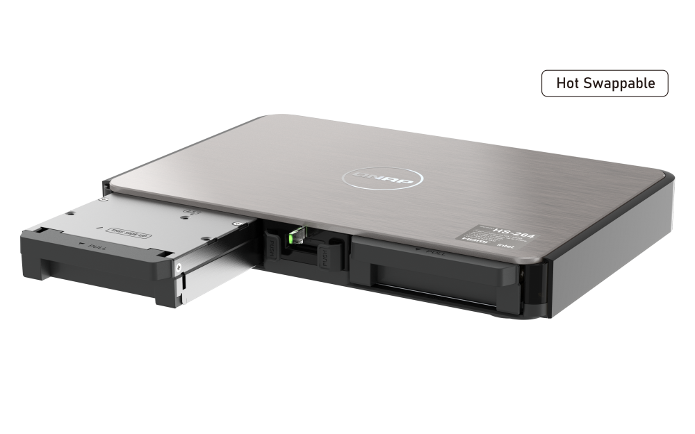 QNAP HS-264-8G NAS Fanless HDMI 4K, 2x 2.5GbE, Intel Celeron N5105, 8GB RAM - Imagem 2
