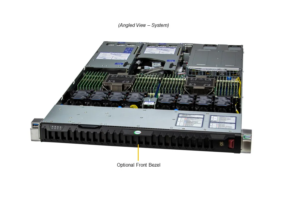 Servidor Supermicro SuperServer SYS-121H-TNR 1U, 8 Baias NVMe/SAS/SATA, Dual Xeon Gen 5/4, PCIe 5.0, NVIDIA Gold - Imagem 7