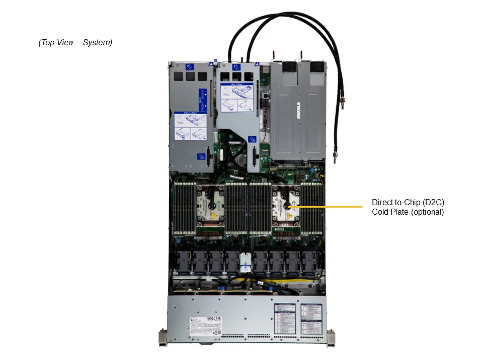 Servidor Supermicro SuperServer SYS-121H-TNR 1U, 8 Baias NVMe/SAS/SATA, Dual Xeon Gen 5/4, PCIe 5.0, NVIDIA Gold - Imagem 3