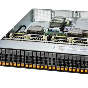 Servidor Supermicro SYS-221H-TN24R 2U Gold Series 24 Baias NVMe/SAS/SATA, Dual Xeon, PCIe 5.0, até 8TB DDR5