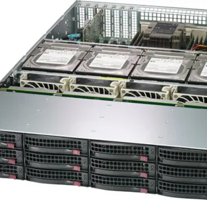 Servidor Supermicro SSG-620P-ACR16L 2U com 16 Baias Hot-Swap, Xeon 3ª Geração, 2x 10GbE, Fonte Redundante 1600W